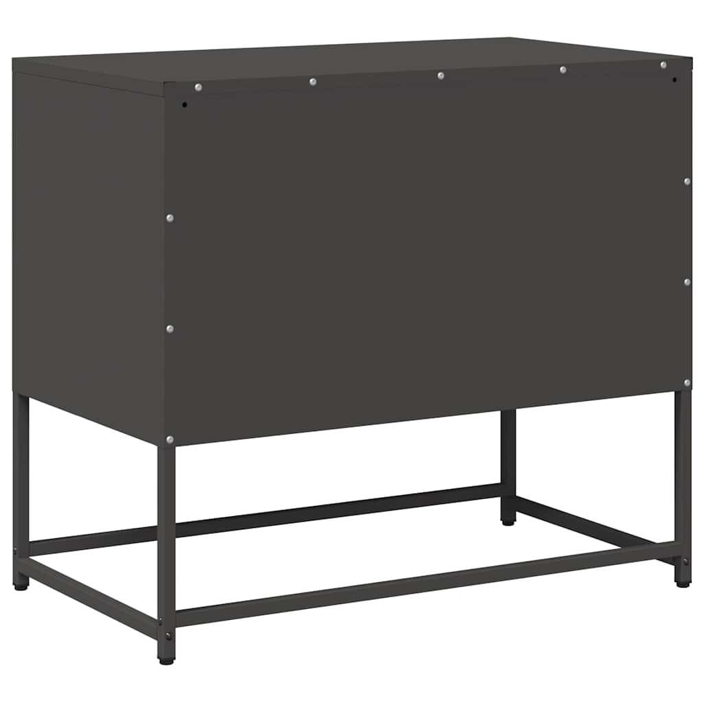 tv-bord 68x39x60,5 cm stål sort