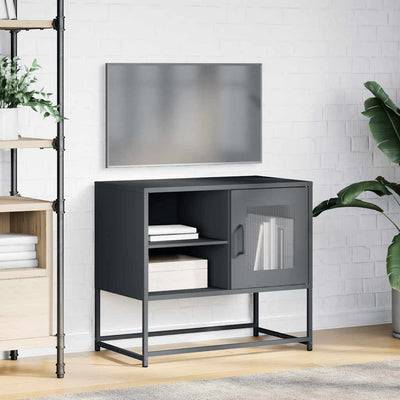 tv-bord 68x39x60,5 cm stål antracitgrå