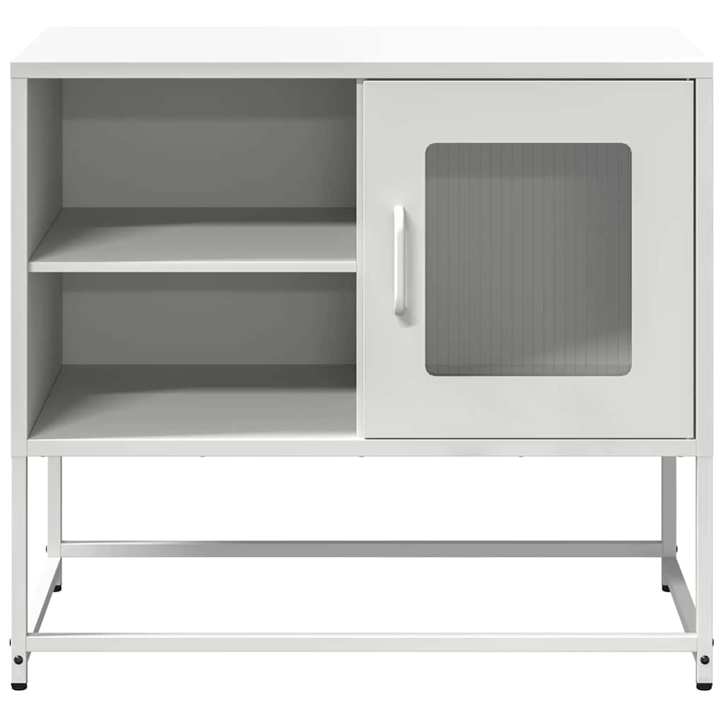 tv-bord 68x39x60,5 cm stål hvid