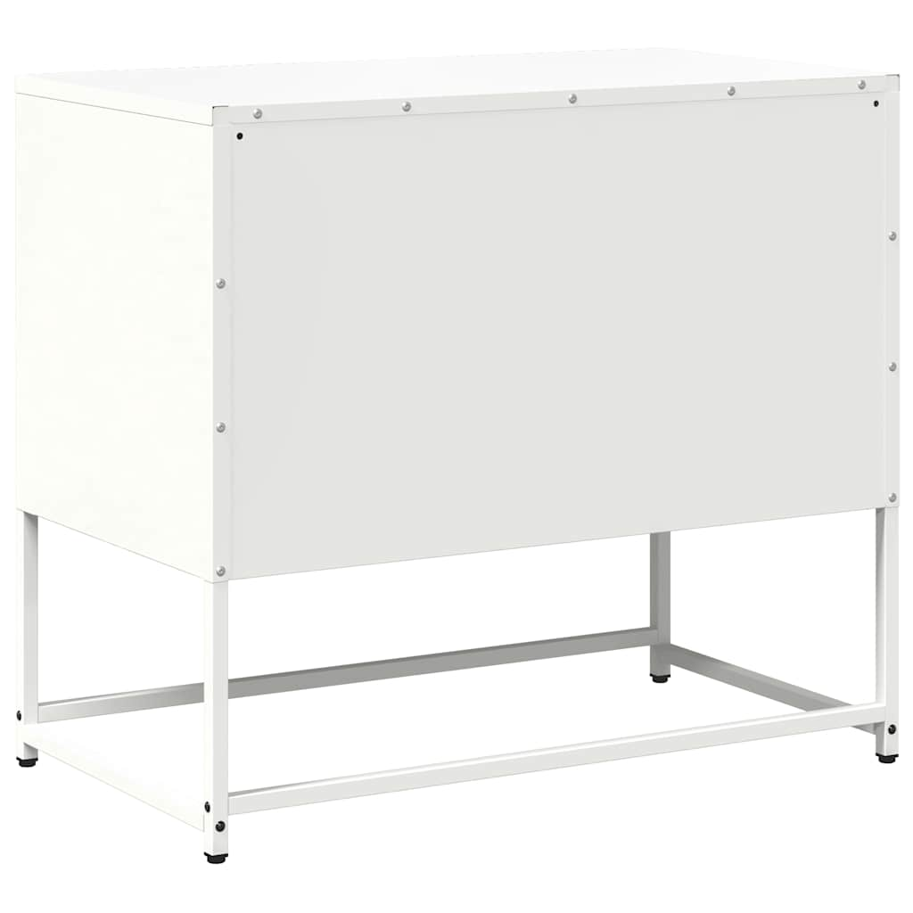 tv-bord 68x39x60,5 cm stål hvid