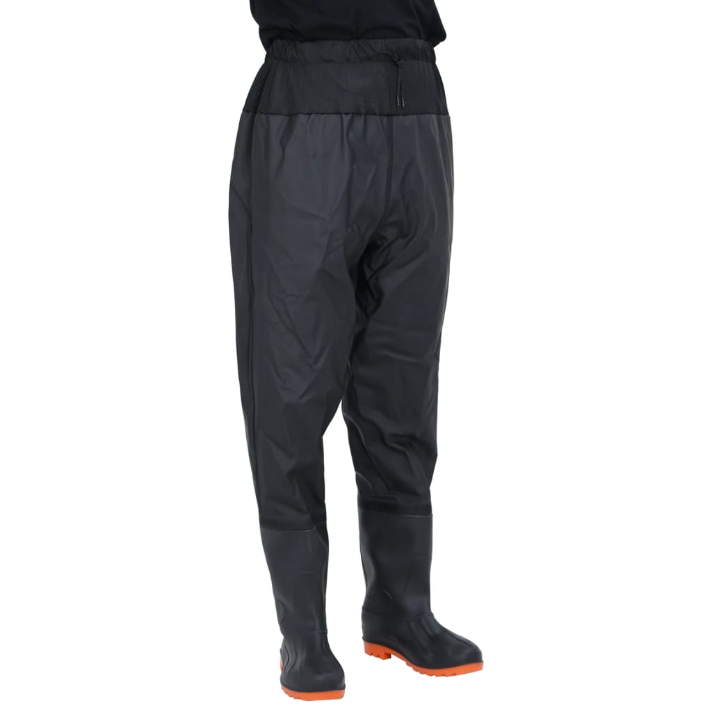 waist waders med støvler str. 43 sort