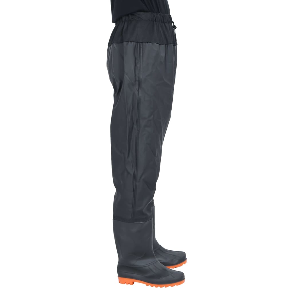 waist waders med støvler str. 43 sort