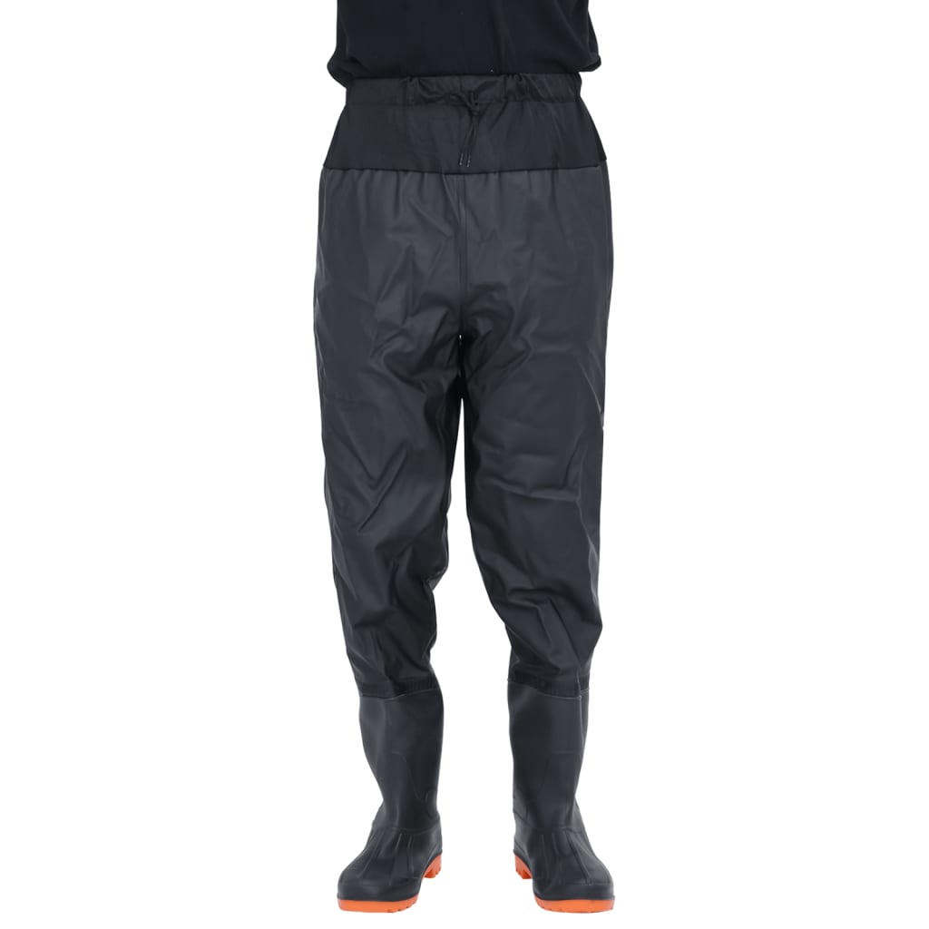 waist waders med støvler str. 45 sort