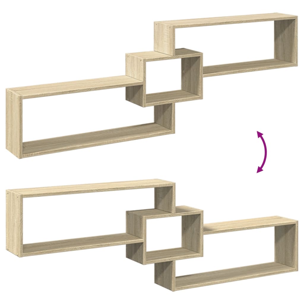 vægskab 158x18x53 cm konstrueret træ sonoma-eg