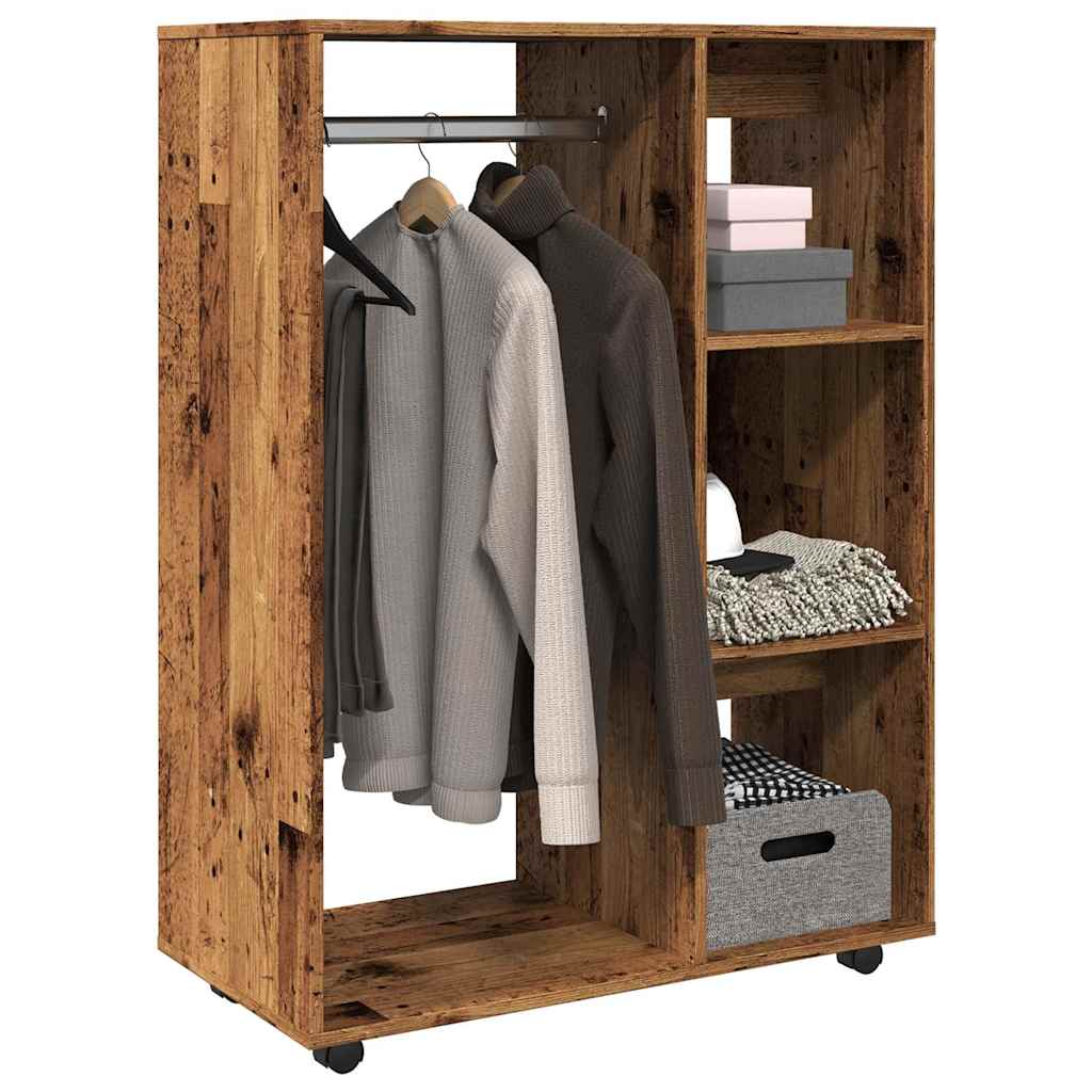 garderobe 80x40x110 cm konstrueret træ antikt træ