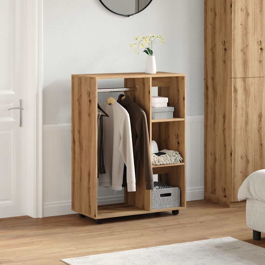 garderobe 80x40x110 cm konstrueret træ kunsteg