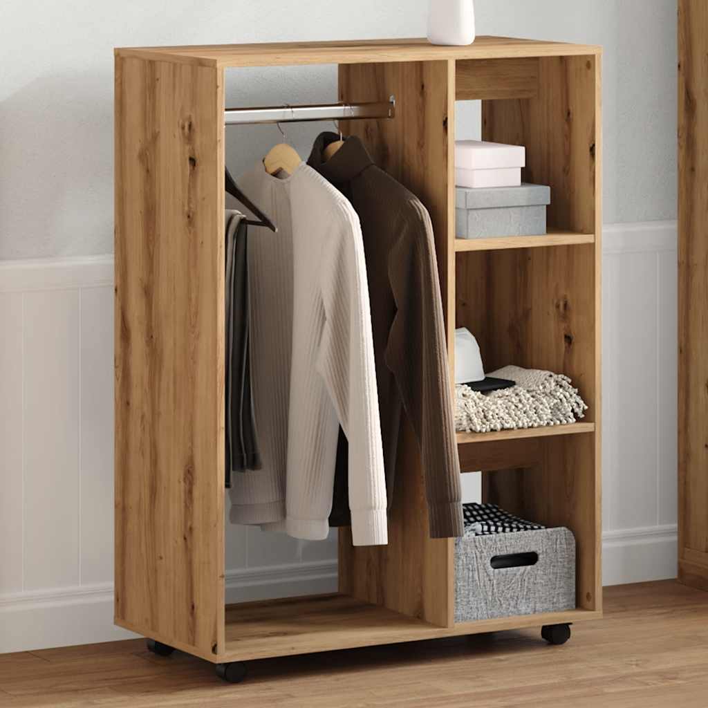 garderobe 80x40x110 cm konstrueret træ kunsteg