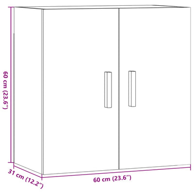 vægskab 60x31x60 cm konstrueret træ kunsteg