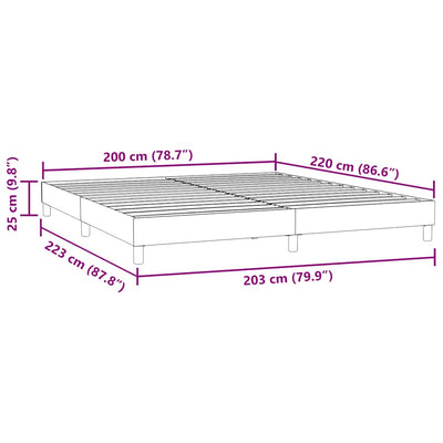 sengeramme uden madras 200x220 cm fløjl sort