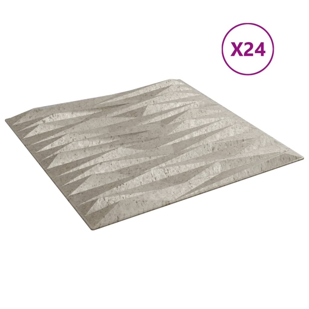 vægpaneler 24 stk. 50x50 cm 6 m² XPS sten beton