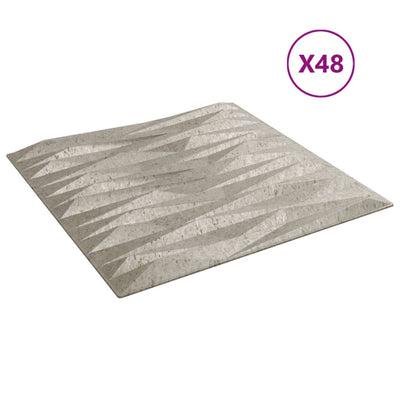 vægpaneler 48 stk. 50x50 cm 12 m² XPS sten beton