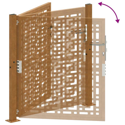 havelåge 105x105 cm cortenstål krydsdesign