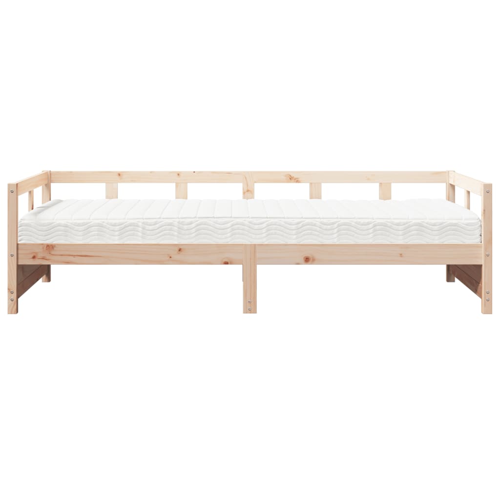 daybed med madras 80x200 cm massivt fyrretræ