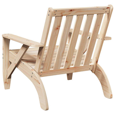 Adirondack-havestol 75x77x77 cm massivt fyrretræ