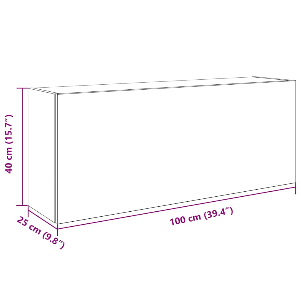 væghængt badeværelsesskab 100x25x40 cm konstrueret træ hvid