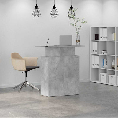 receptionsskranke 100x40x104 cm konstrueret træ beton grå