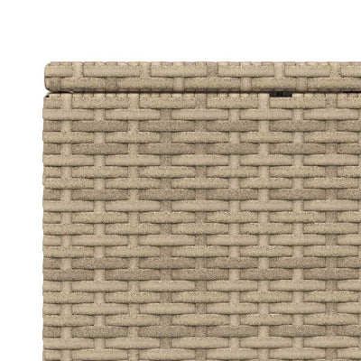 solseng med flydende hynde polyrattan beige