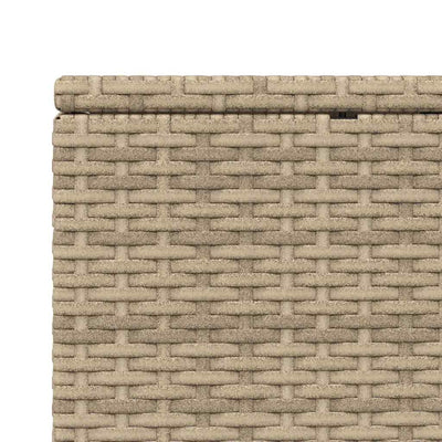 solseng med flydende hynde polyrattan beige