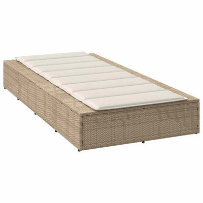 solseng med flydende hynde polyrattan beige