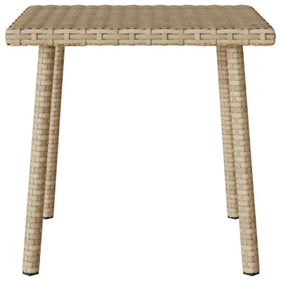 havesofabord 40x40x37 cm firkantet polyrattan beige