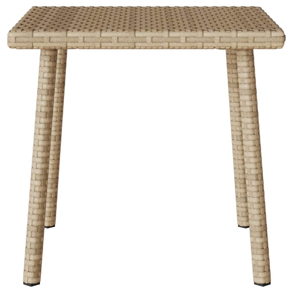 havesofabord 40x40x37 cm firkantet polyrattan beige