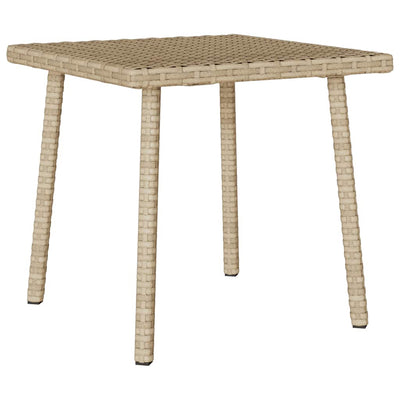 havesofabord 40x40x37 cm firkantet polyrattan beige