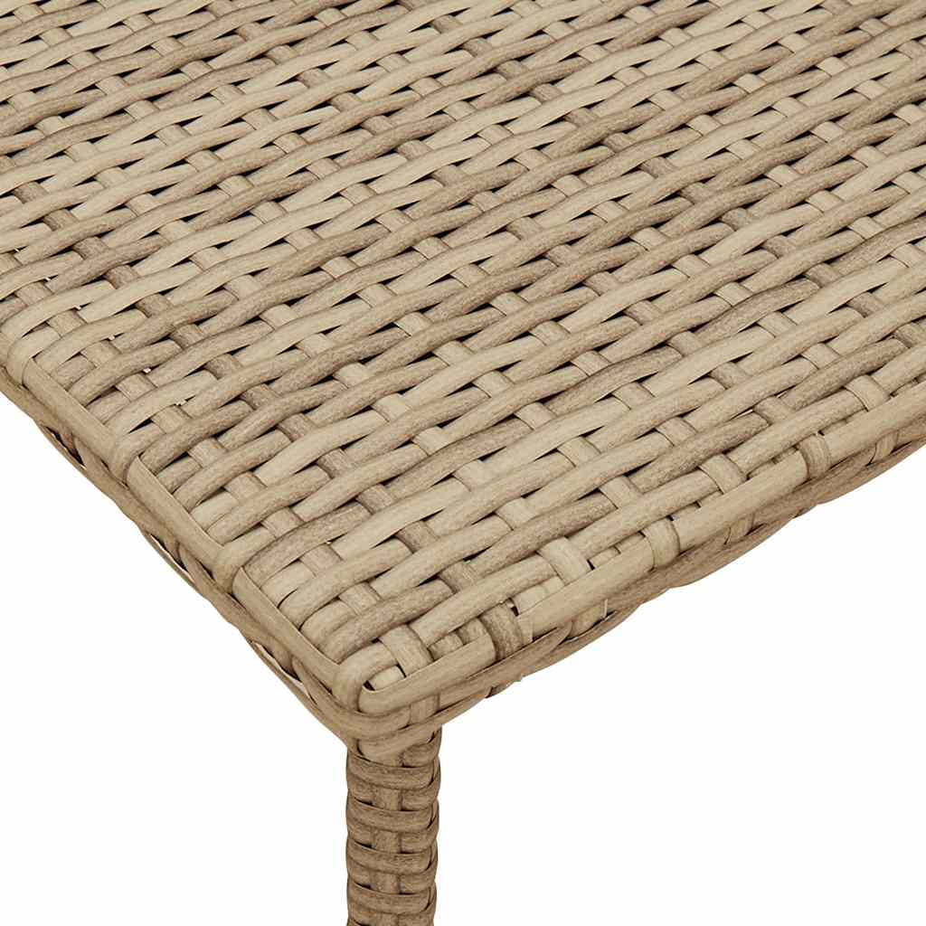 havesofabord 40x40x37 cm firkantet polyrattan beige