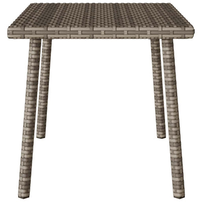 havesofabord 60x40x37 cm firkantet polyrattan grå