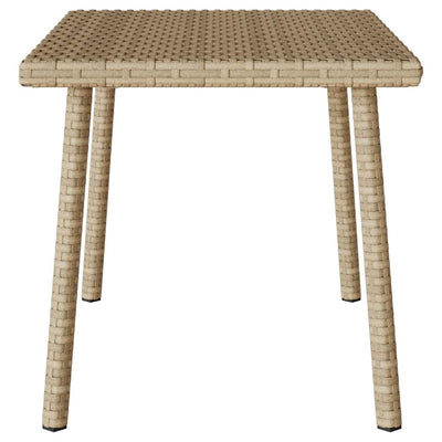 havesofabord 60x40x37 cm firkantet polyrattan beige