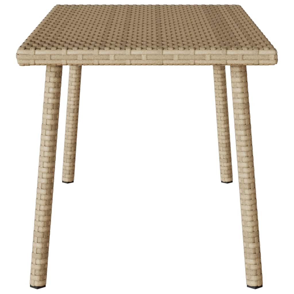 havesofabord 80x40x37 cm firkantet polyrattan beige