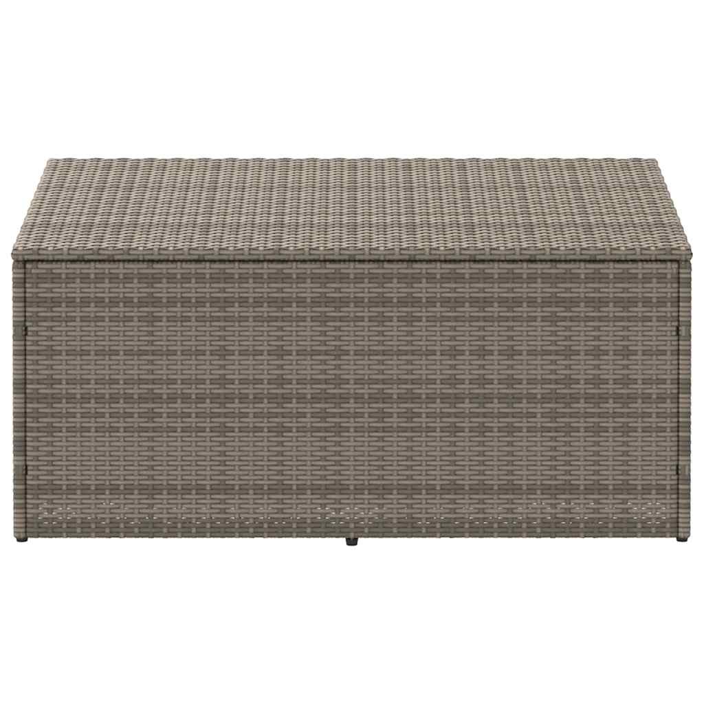 opbevaringskasse til haven 110x50x58 cm polyrattan grå