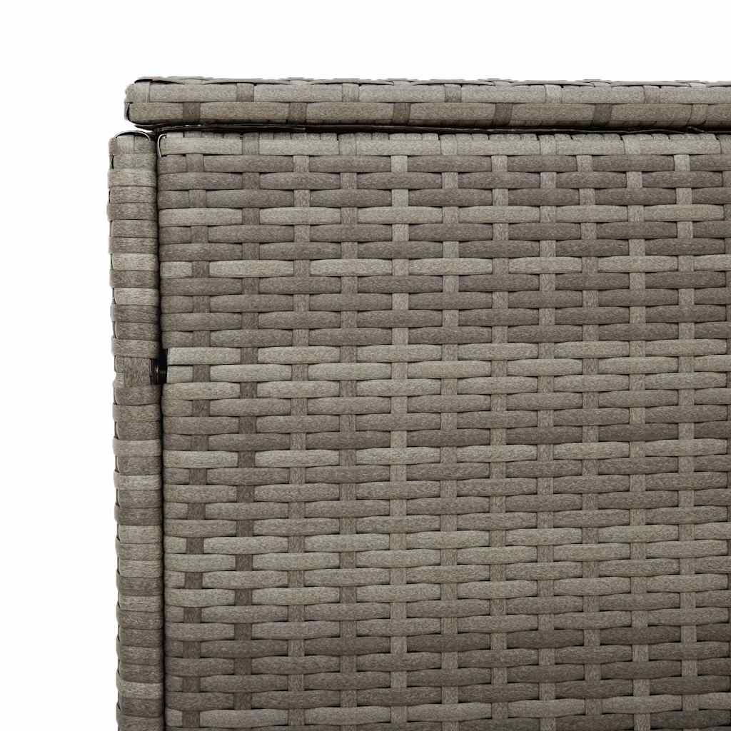 opbevaringskasse til haven 110x50x58 cm polyrattan grå