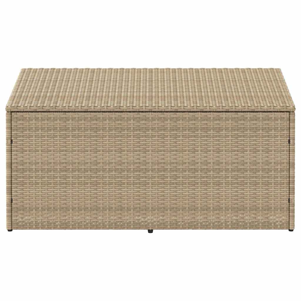 opbevaringsboks til haven 110x50x58 cm polyrattan beige