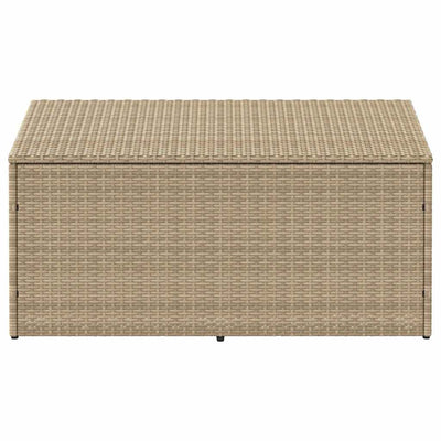 opbevaringsboks til haven 110x50x58 cm polyrattan beige