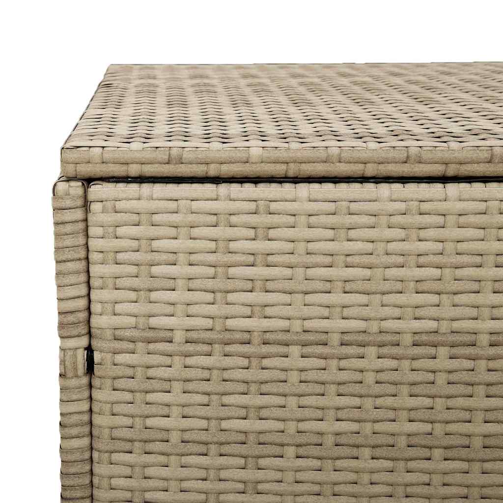 opbevaringsboks til haven 110x50x58 cm polyrattan beige