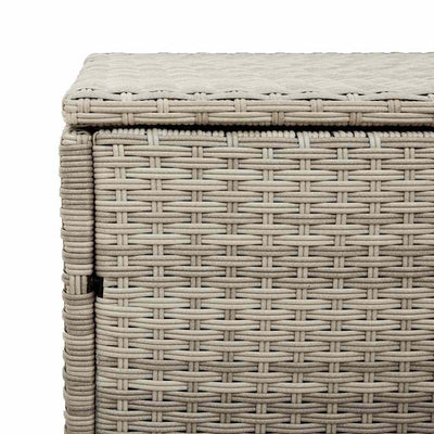 opbevaringskasse til haven 110x50x58 cm polyrattan lysegrå