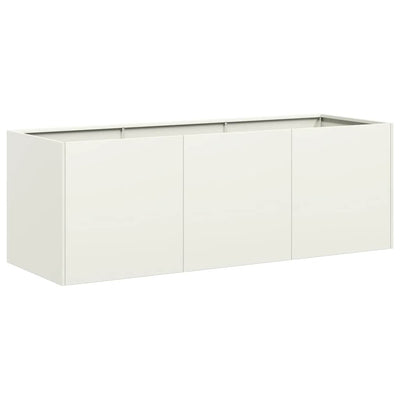 plantekasse hvid 120x40x40 cm koldvalset stål