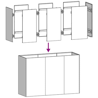plantekasse 120x40x80 cm rustfrit stål