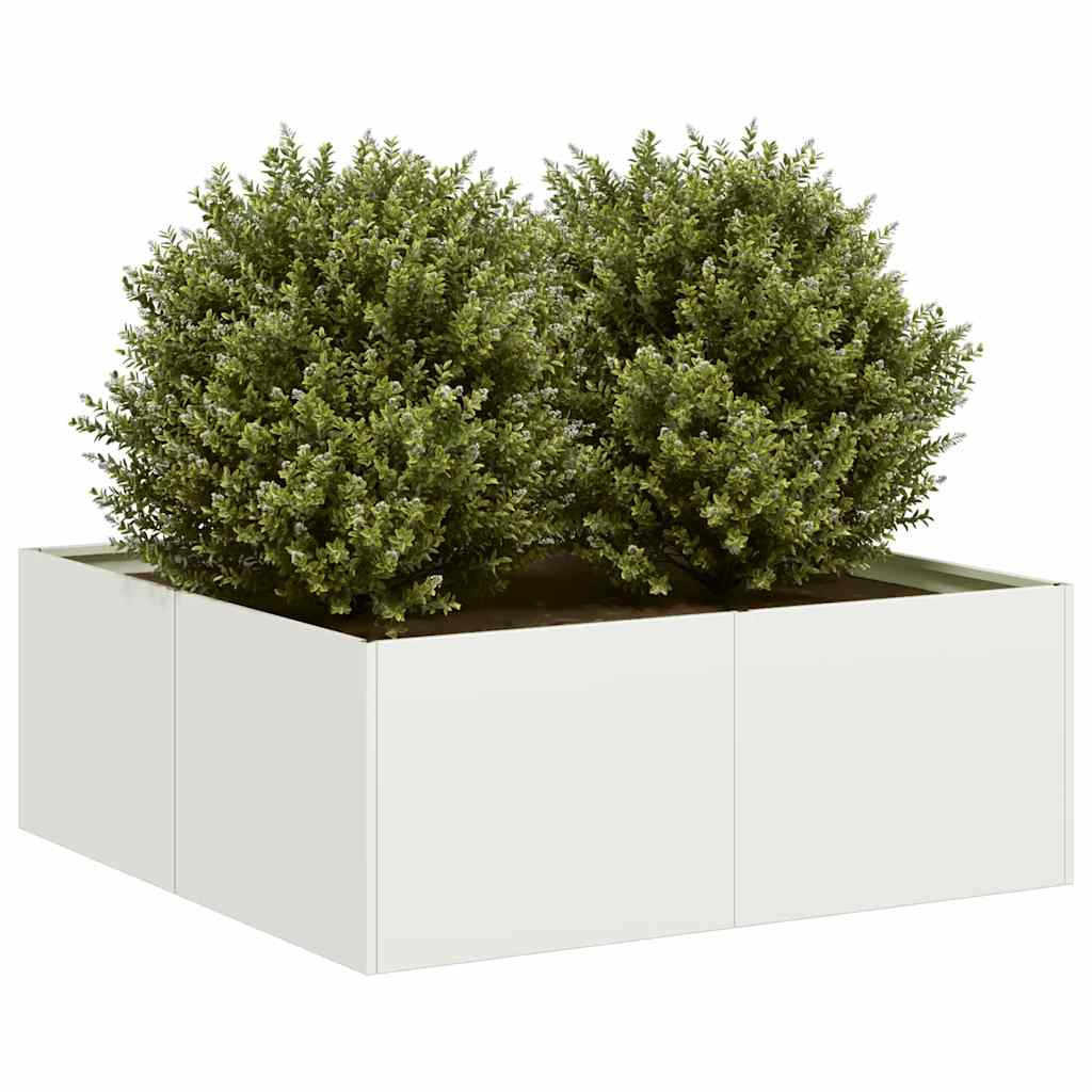 plantekasse 80x80x30 cm stål hvid