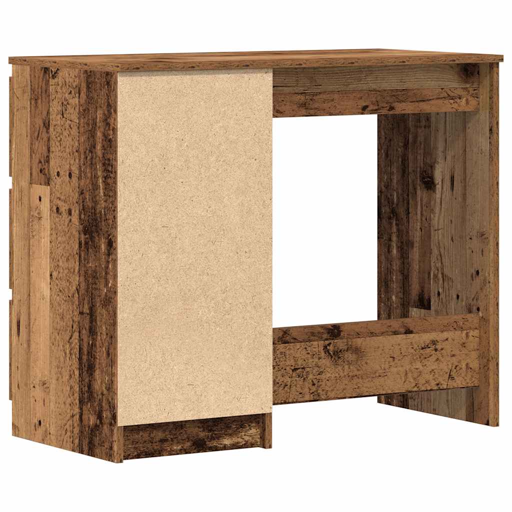 skrivebord 90x45x76 cm konstrueret træ gammelt trælook