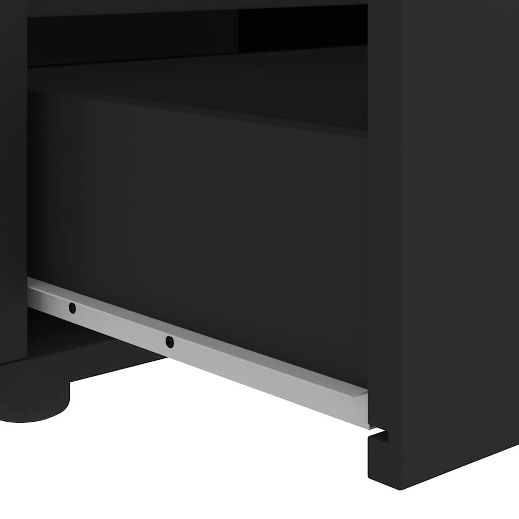 tV-bord VISNES 100x40x38 cm konstrueret træ sort