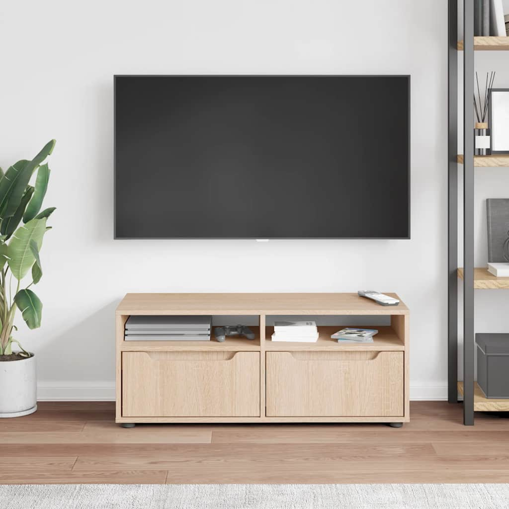 tV-bord VISNES 100x40x38 cm konstrueret træ sonoma-eg