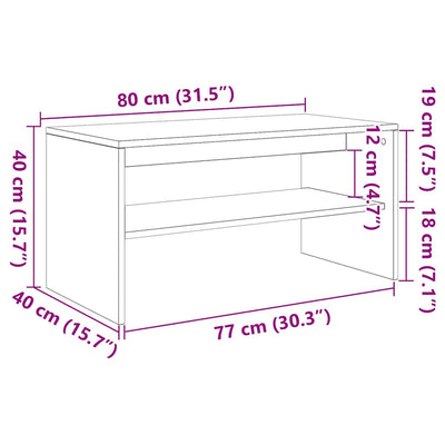 tv-bord 80x40x40 cm konstrueret træ betongrå